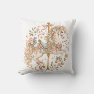 Elegantes Karussellpferd Französisches Märchen Kissen