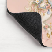 Elegantes Karussellpferd französisches Märchen Mousepad (Ecke)