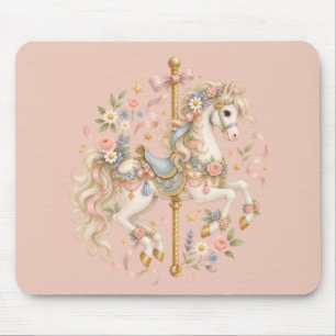 Elegantes Karussellpferd französisches Märchen Mousepad
