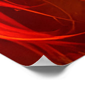 Elegantes Kastanienpferd im Sattel Poster (Ecke)