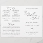 Elegantes katholische Hochzeitsprogramm-Skript für (Vorderseite)
