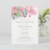 Elegantes katholisches Brautparty Einladung (Stehend Vorderseite)