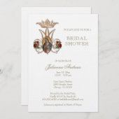 Elegantes katholisches Brautparty Guadalupe Rose I Einladung (Vorne/Hinten)