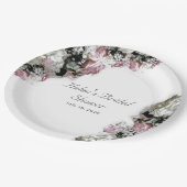 Elegantes katholisches Brautparty Pappteller (Schrägansicht)