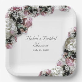 Elegantes katholisches Brautparty Pappteller