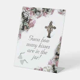 Elegantes katholisches Brautparty Pedestal-Zeichen Sockelschild