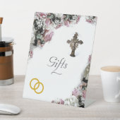 Elegantes katholisches Brautparty Sockelschild (In SItu)