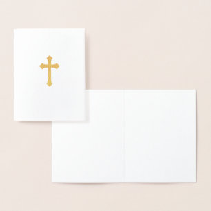 Elegantes katholisches Christliches Cross Religiou Folienkarte