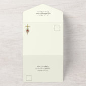 Elegantes katholisches Herz von Mary Wedding Einla All In One Einladung (Außenbereich)