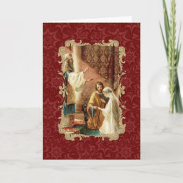 Elegantes katholisches HochzeitGold Burgund Einladung