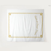 Elegantes katholisches Hochzeitsband Wandteppich (Vorderseite (Horizontal))