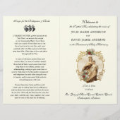Elegantes katholisches Hochzeitsmesse-Programm (Vorderseite)
