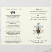 Elegantes katholisches Hochzeitsmesse-Programm (Vorderseite)