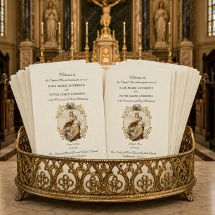 Elegantes katholisches Hochzeitsmesse-Programm