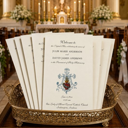 Elegantes katholisches Hochzeitsmesse-Programm