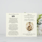 Elegantes katholisches Hochzeitsprogramm (Stehend Vorderseite)