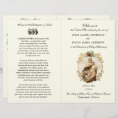 Elegantes katholisches Hochzeitsprogramm (Vorne/Hinten)