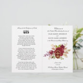 Elegantes katholisches Hochzeitsprogramm für die l (Stehend Vorderseite)