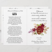 Elegantes katholisches Hochzeitsprogramm für die l (Vorne/Hinten)
