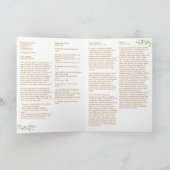 Elegantes katholisches Hochzeitsprogramm mit Lesun Programm (Innenseite)