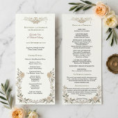 Elegantes katholisches Hochzeitsprogramm Programm