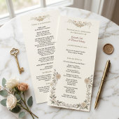 Elegantes katholisches Hochzeitsprogramm Programm