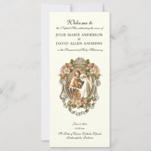 Elegantes katholisches lateinisches Hochzeitsprogr