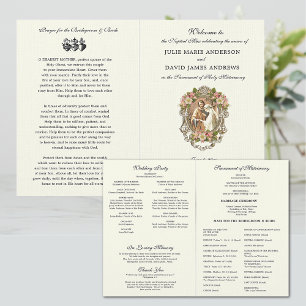 Elegantes katholisches lateinisches Hochzeitsprogr