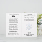Elegantes katholisches Mass-Hochzeitsprogramm (Stehend Vorderseite)