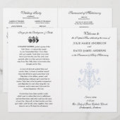 Elegantes katholisches Mass-Hochzeitsprogramm (Vorne/Hinten)