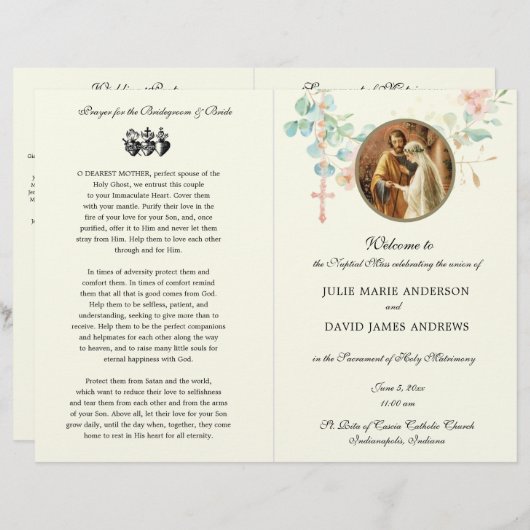 Elegantes katholisches Programm für Eukalyptus-Hoc (Vorne/Hinten)