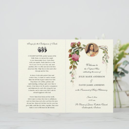 Elegantes katholisches Programm für traditionelle (Stehend Vorderseite)