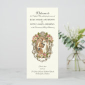 Elegantes katholisches Programm zur Hochzeit latei (Stehend Vorderseite)