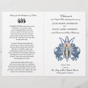 Elegantes katholisches Programm zur Hochzeit latei