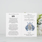 Elegantes katholisches Programm zur Hochzeit latei (Stehend Vorderseite)