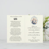 Elegantes katholisches Programm zur Hochzeit latei (Stehend Vorderseite)