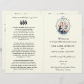 Elegantes katholisches Programm zur Hochzeit latei (Vorne/Hinten)