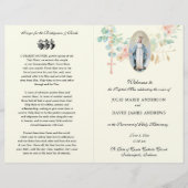 Elegantes katholisches Programm zur Hochzeit latei (Vorderseite)