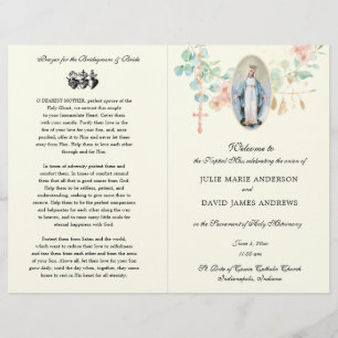 Elegantes katholisches Programm zur Hochzeit latei