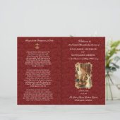 Elegantes katholisches Programm zur Hochzeit latei (Stehend Vorderseite)