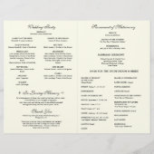 Elegantes katholisches Programm zur Hochzeit latei (Rückseite)