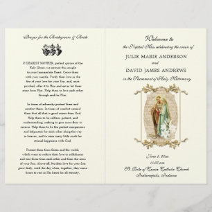 Elegantes katholisches Programm zur Hochzeit latei