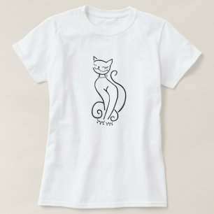 Elegantes Katze T-Shirt