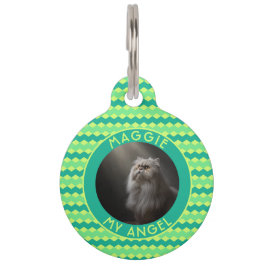 Elegantes Katzenbesitzer-Geschenk Chevron-Symmetri Haustiermarke