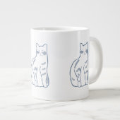 Elegantes Katzendesign Jumbo-Tasse (Vorderseite Rechts)