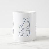 Elegantes Katzendesign Jumbo-Tasse (Vorderseite)