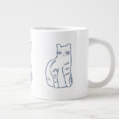 Elegantes Katzendesign Jumbo-Tasse (Rechts)