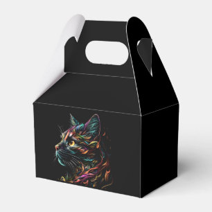 Elegantes Katzenprofil  Geschenkschachtel