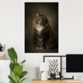 Elegantes Katzenstudioporträt Poster (Heimbüro)