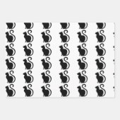 Elegantes Katzenverpackungspapier Geschenkpapier Set (Vorderseite)